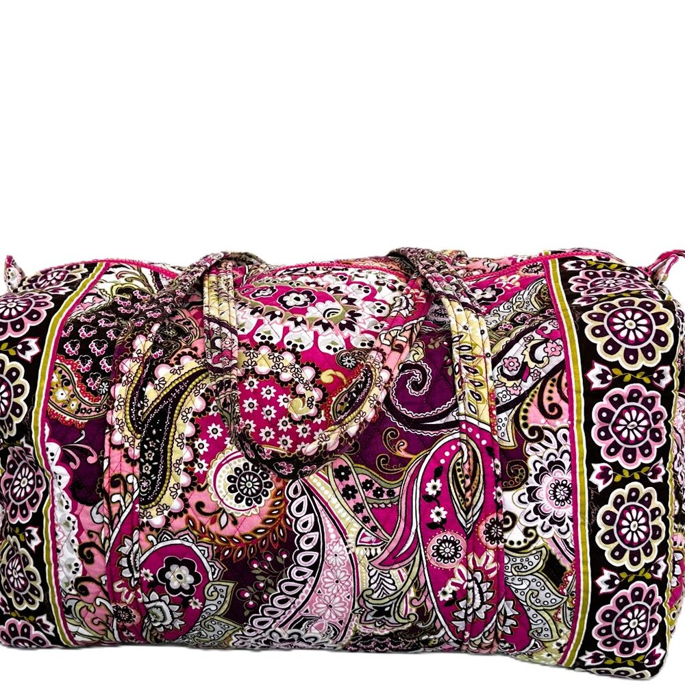Vera Bradley Duffle Bag Retired Pattern Very Berry Paisley Floral